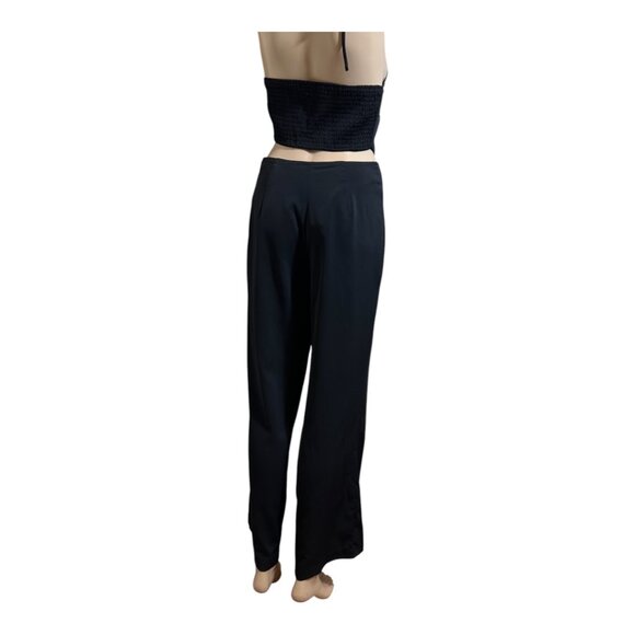 NWOT BCBGeneration Women's Sleeveless Halter Neck Jumpsuit Black Medium - Picture 3 of 8